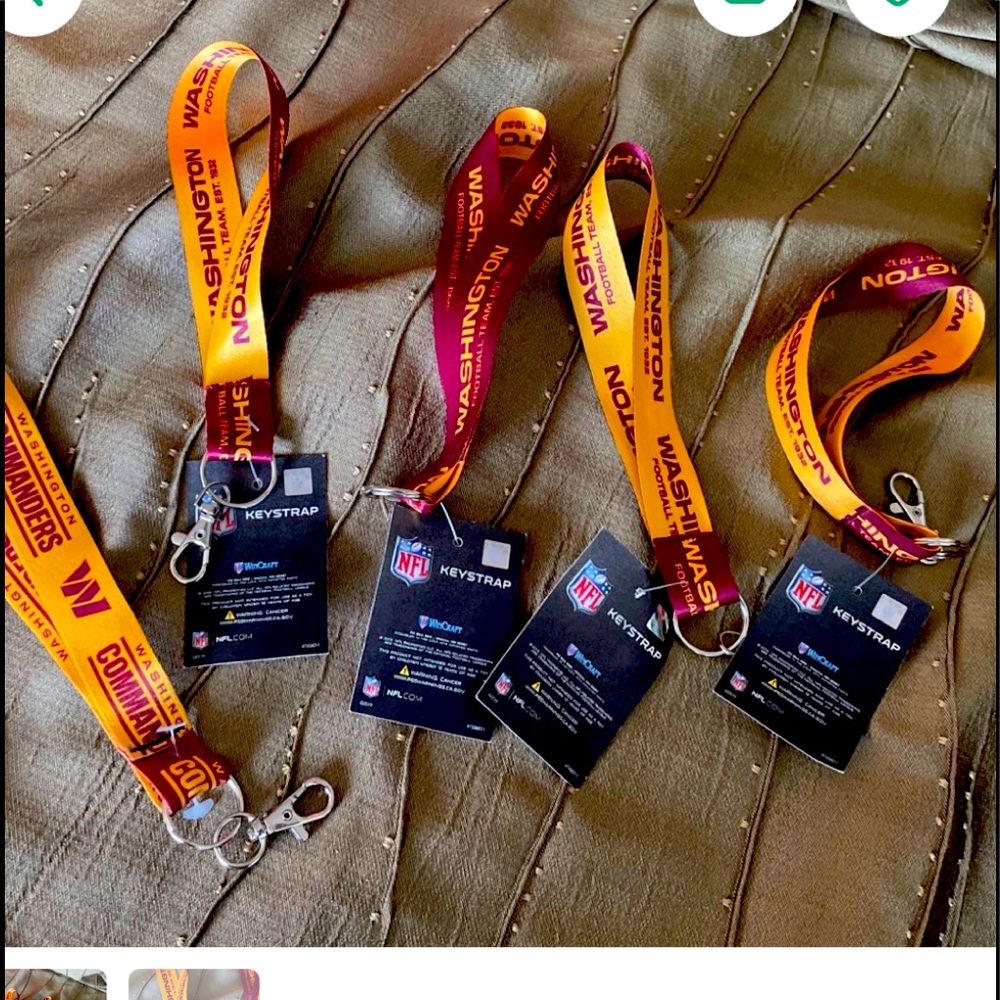 Washington Football Team key straps —— $6 each or all for $25